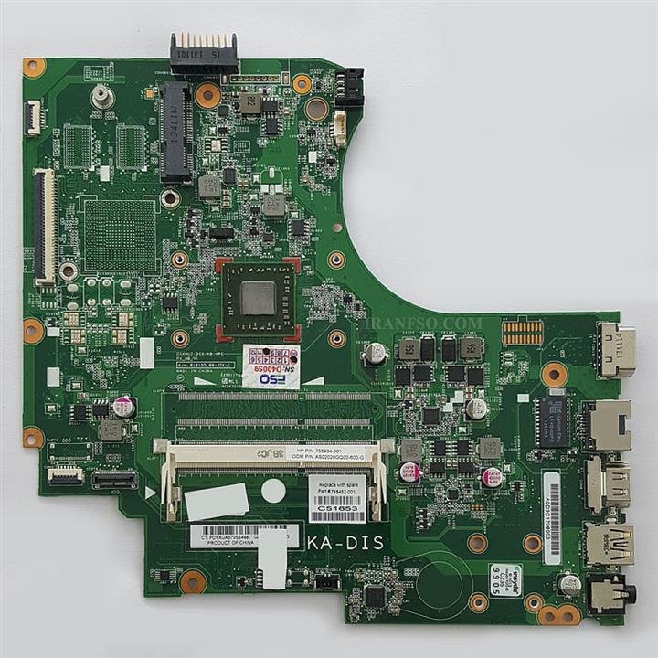 مادربرد لپ تاپ اچ پی Pavilion 15-D CPU-AMD-A4_010195L00-35K-G_01019BG00-491-G بدون گرافیک